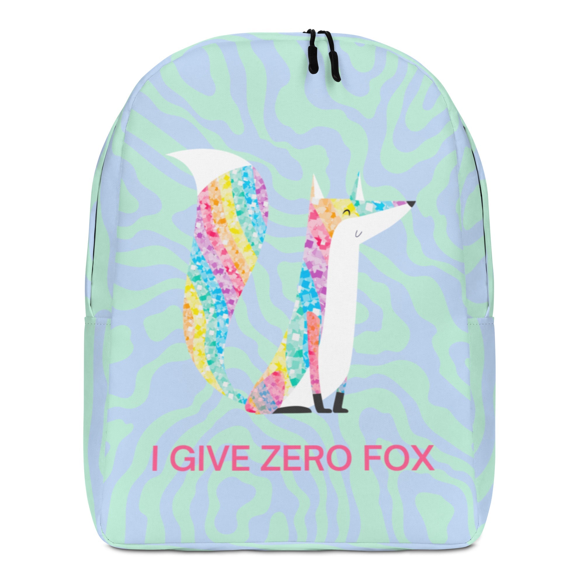 I Give Zero Fox Glitter Minimalist Backpack