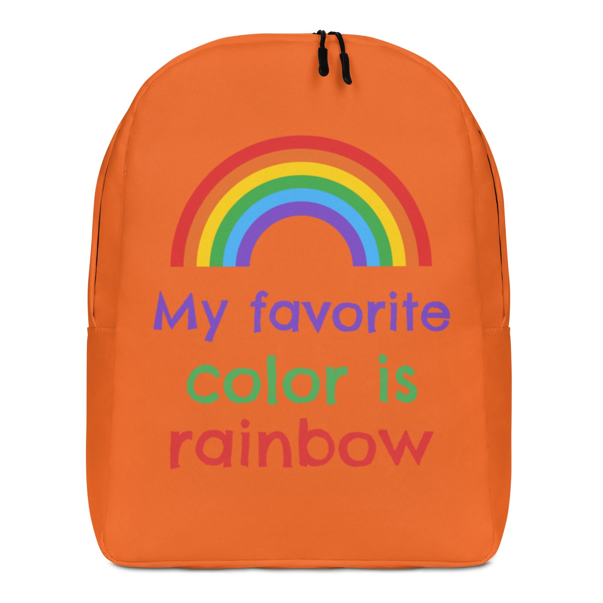 My Favorite Colour Is Rainbow Minimalist Backpack