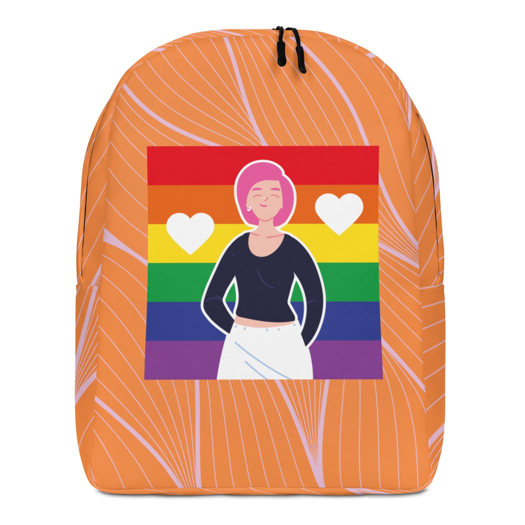 Queer Love Is Love Is Love Minimalist Backpack