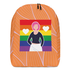 Queer Love Is Love Is Love Minimalist Backpack