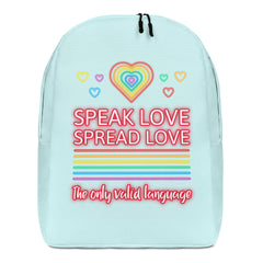 Speak Love Spread Love Minimalist Backpack