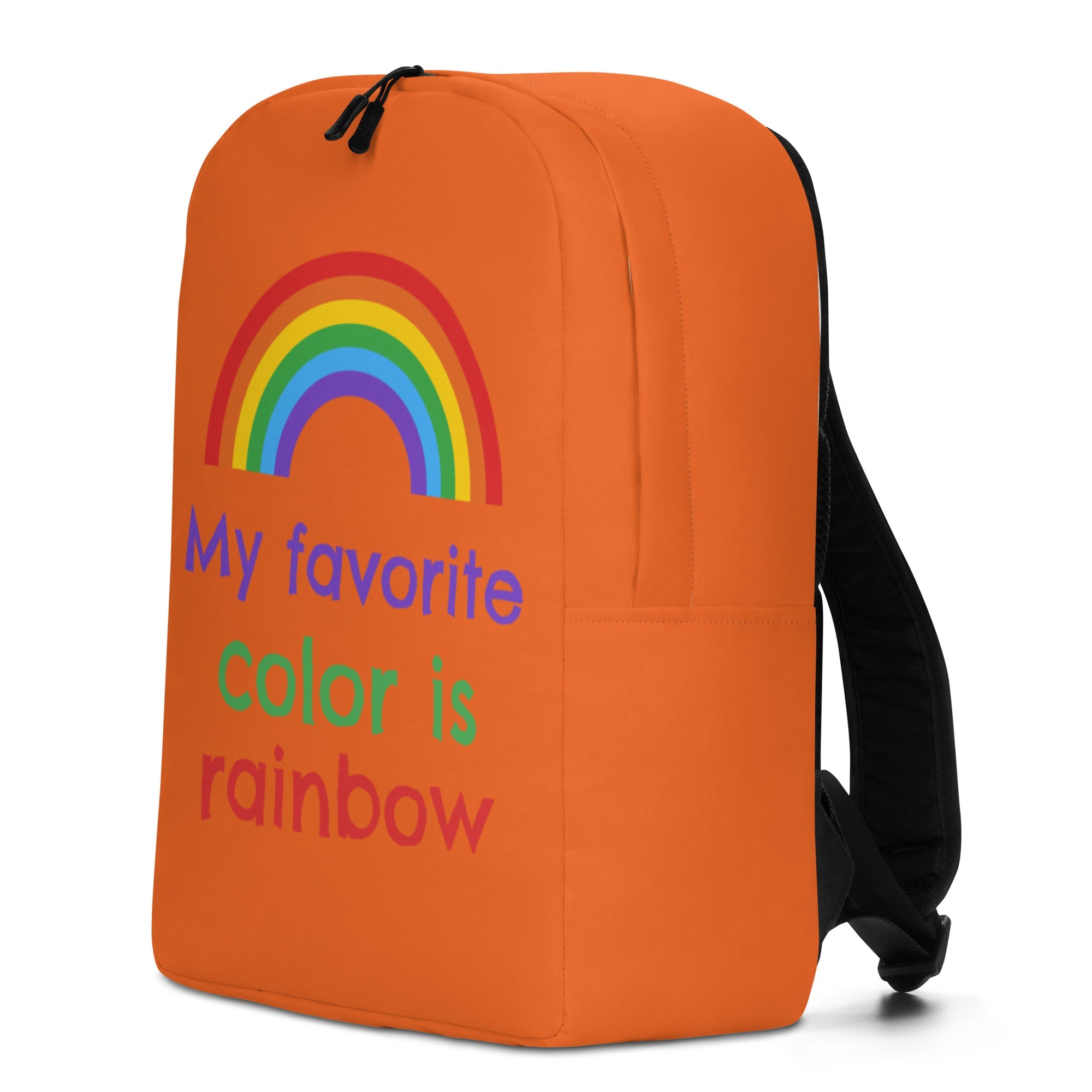My Favorite Colour Is Rainbow Minimalist Backpack