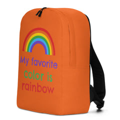 My Favorite Colour Is Rainbow Minimalist Backpack