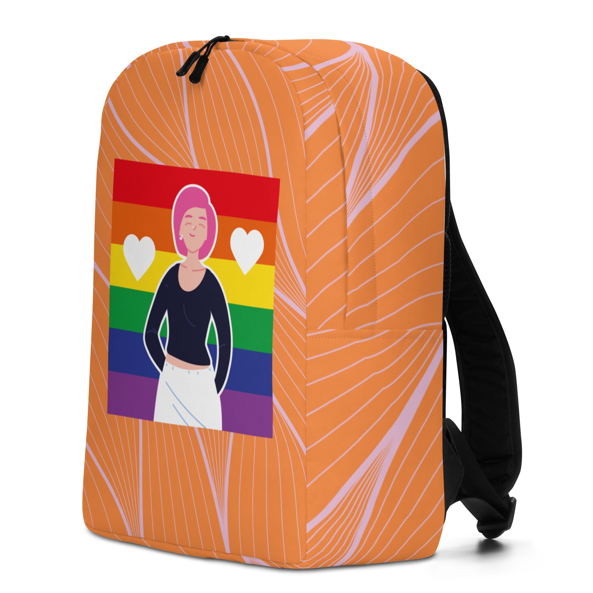 Queer Love Is Love Is Love Minimalist Backpack