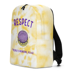 Respect People's Pronouns Please Minimalist Backpack
