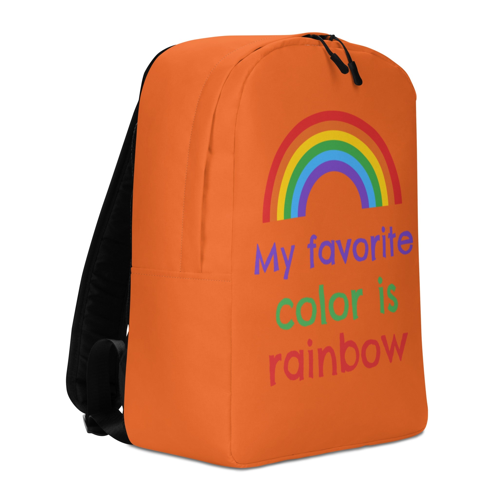 My Favorite Colour Is Rainbow Minimalist Backpack