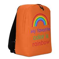 My Favorite Colour Is Rainbow Minimalist Backpack