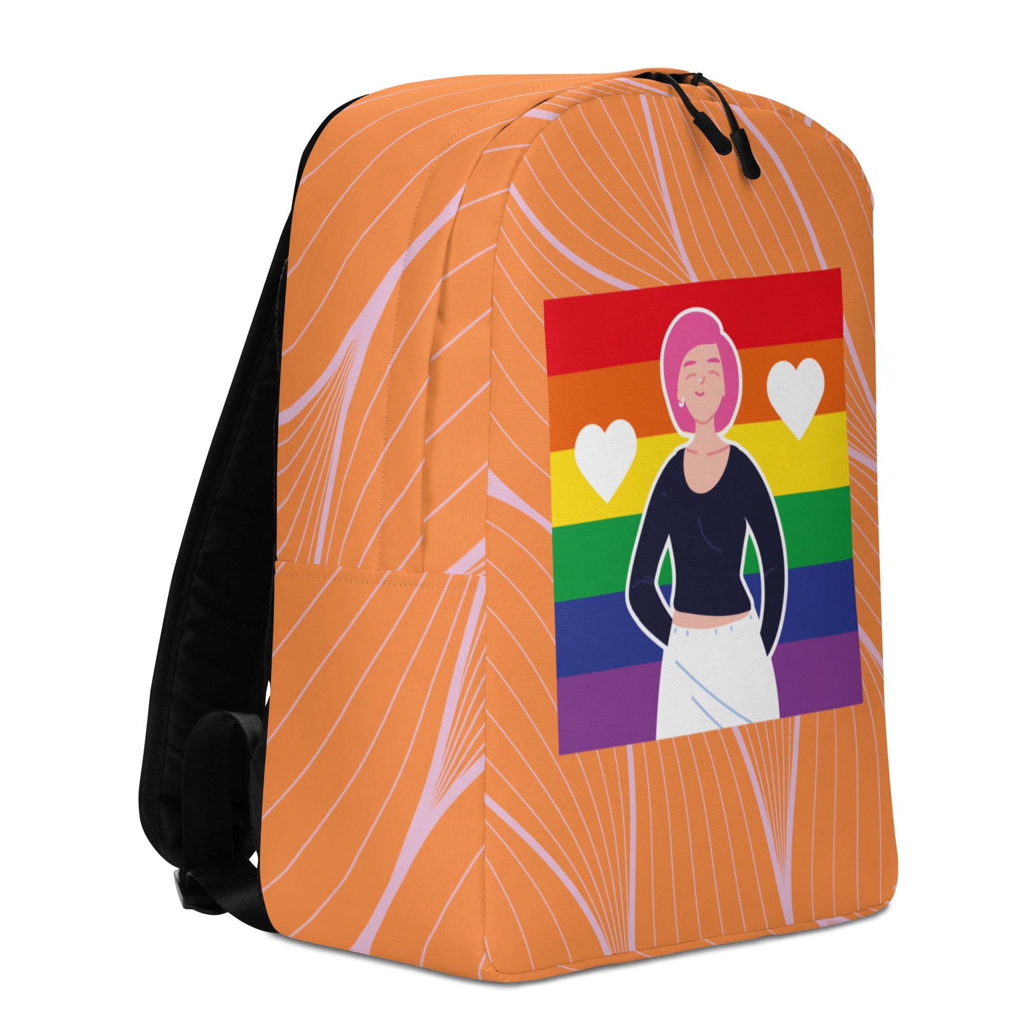 Queer Love Is Love Is Love Minimalist Backpack