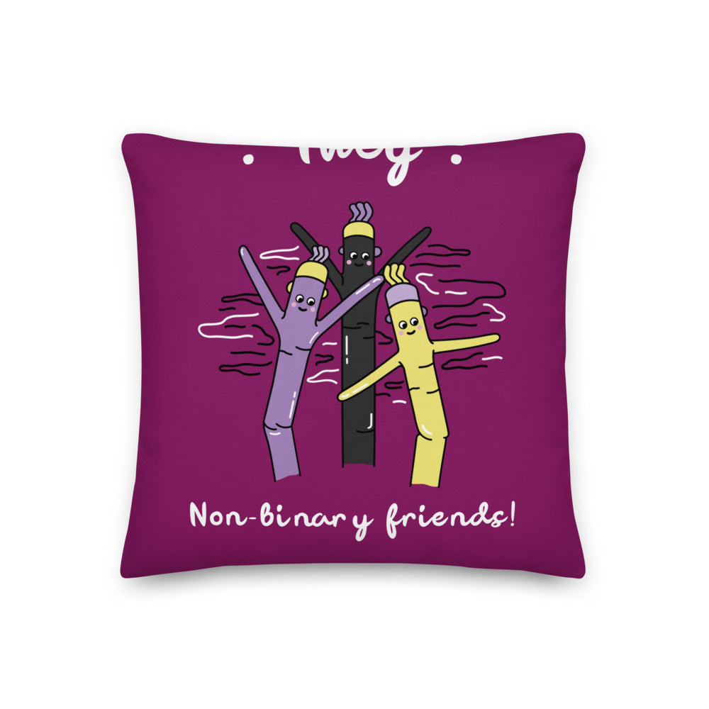 They Non-Binary Friends Premium Pillow