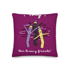 They Non-Binary Friends Premium Pillow