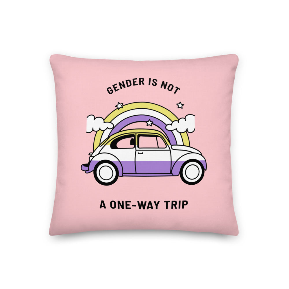 Gender Is Not A One-Way Trip Premium Pillow