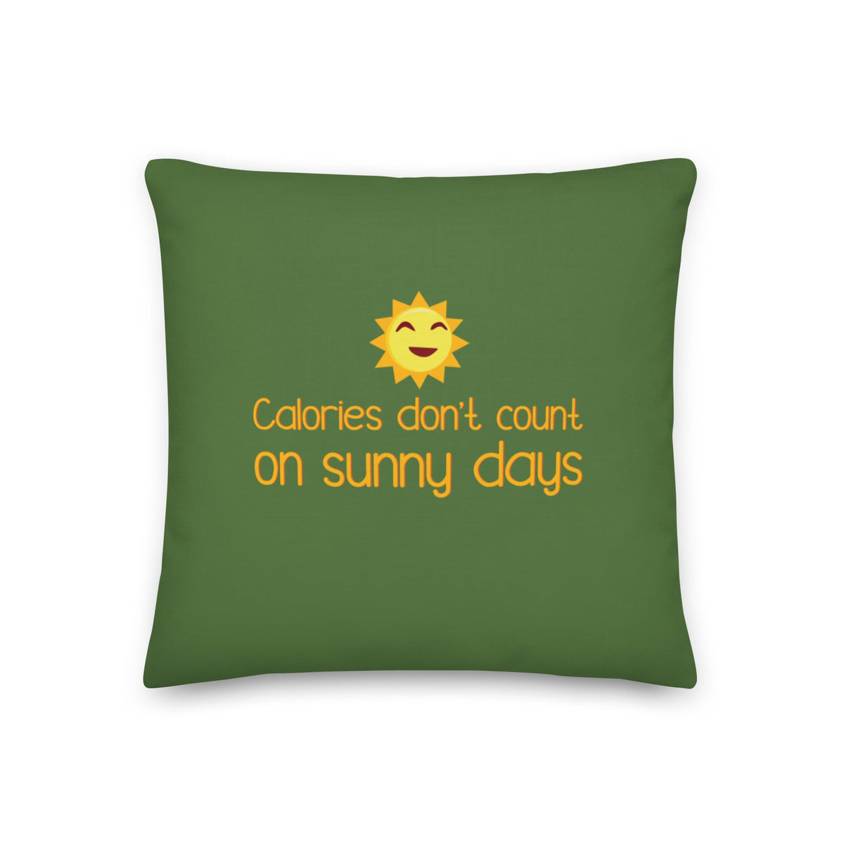 Calories Don't Count On Sunny Days Pillow