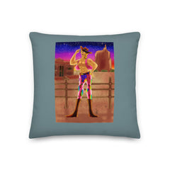 Gay Cowboy At Sunset Pillow