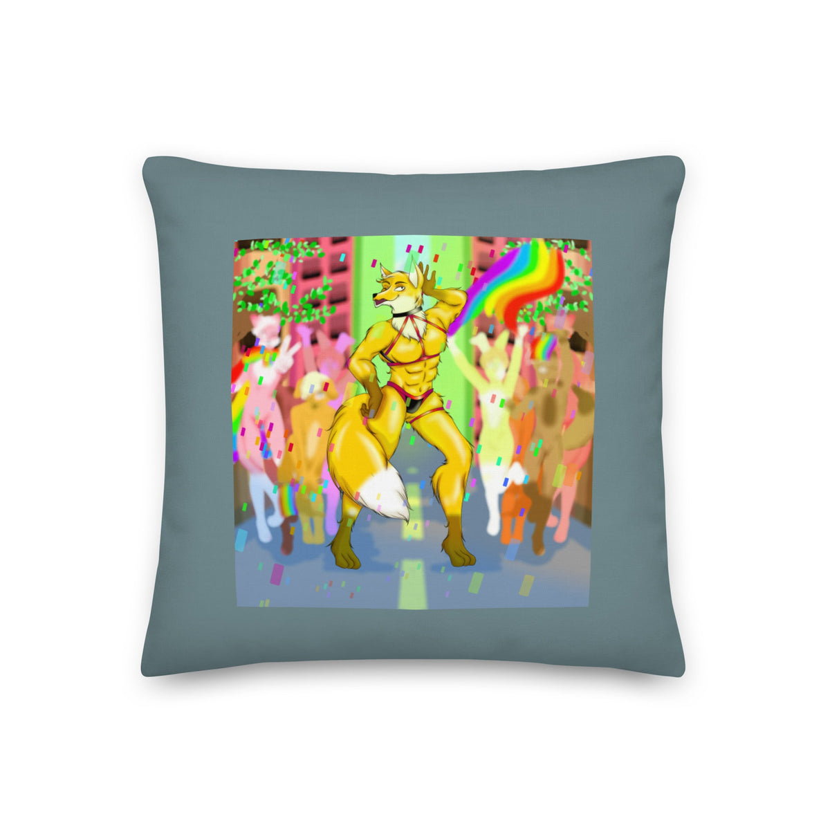Gay Furry Pride Pillow