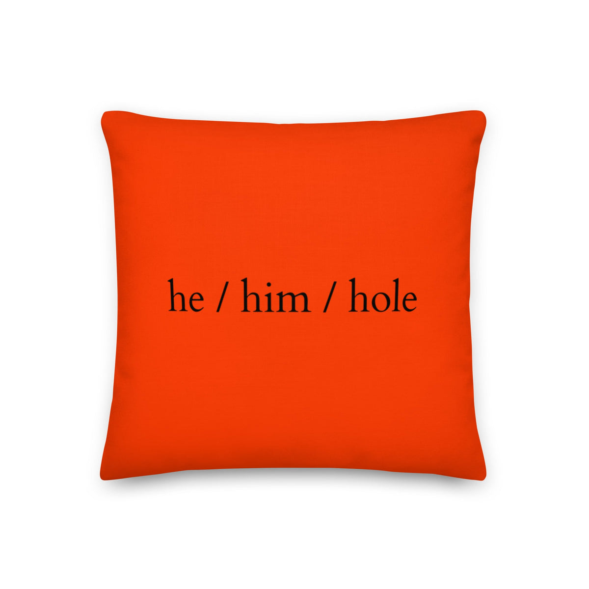 He / Him / Hole Pillow