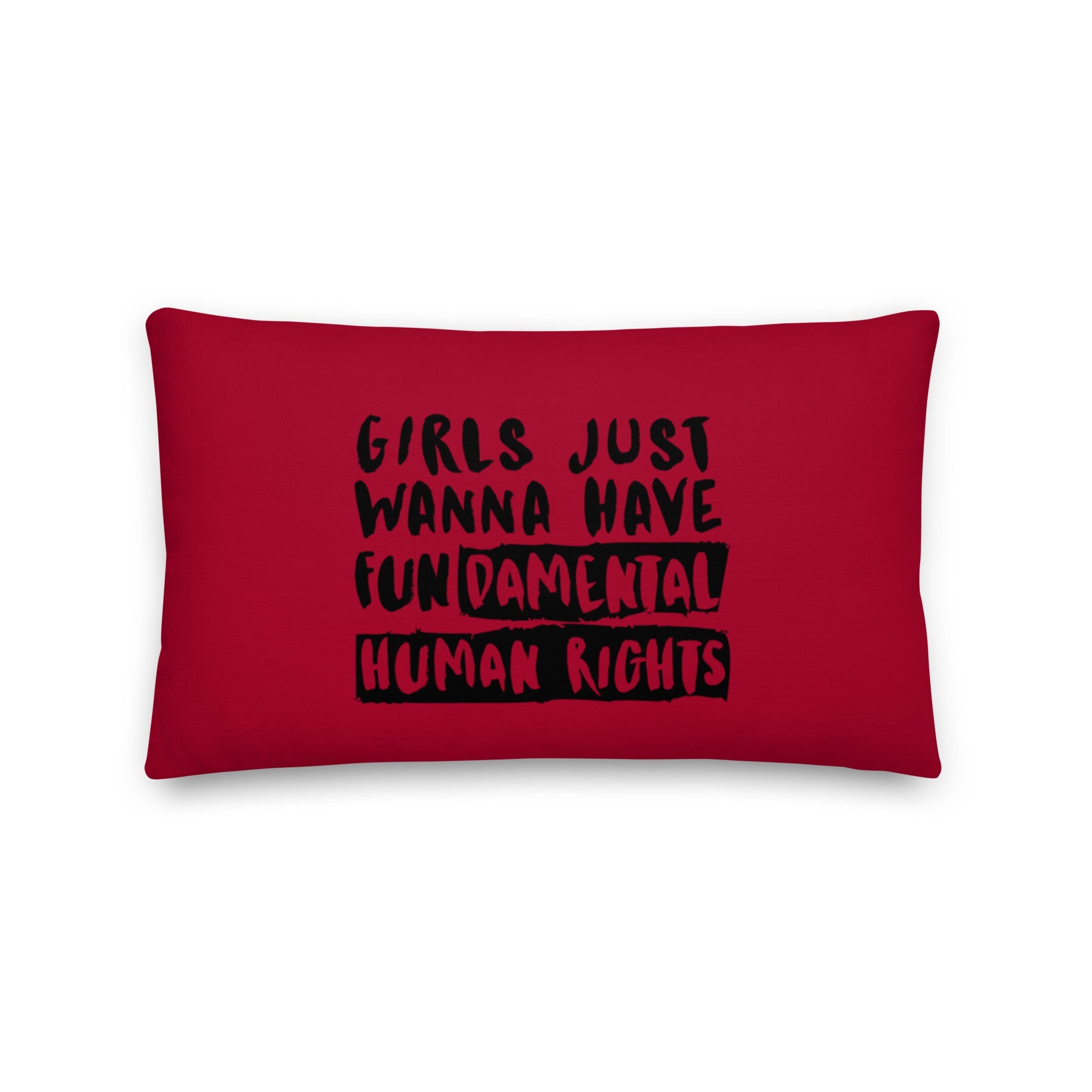 Girls Just Wanna Have Fundamental Human Rights Pillow