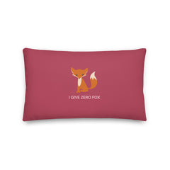 I Give Zero Fox Pillow