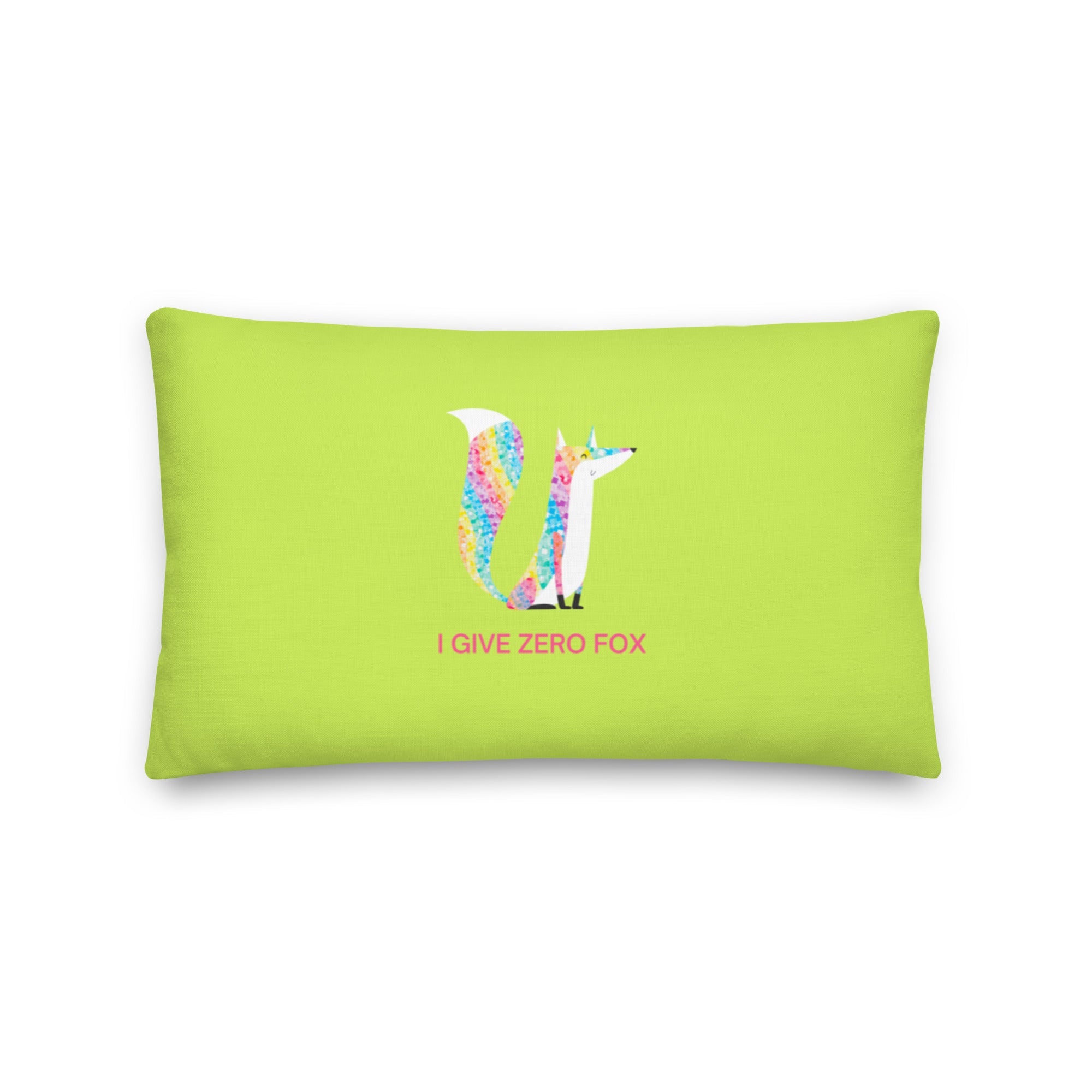 I Give Zero Fox Glitter Pillow