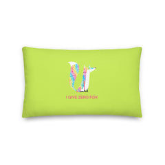 I Give Zero Fox Glitter Pillow