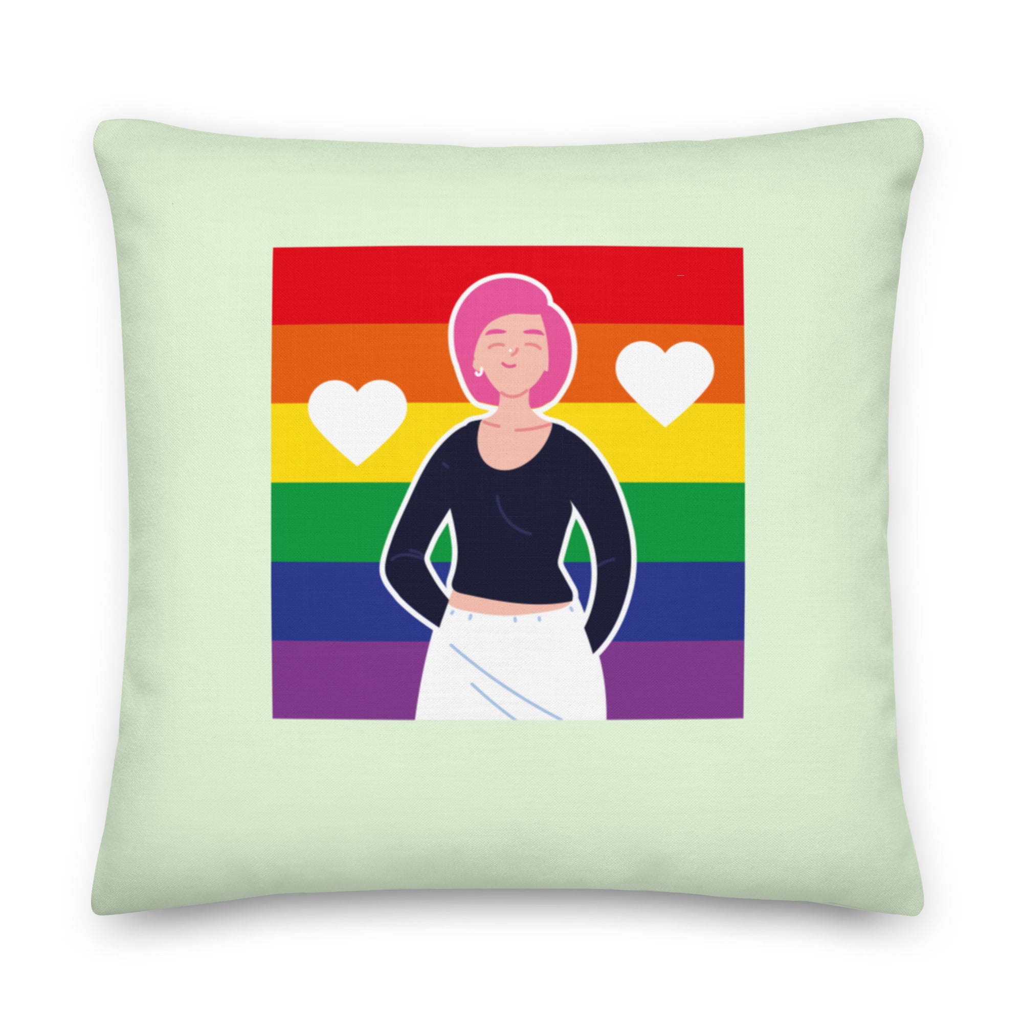 Queer Love Is Love Is Love Pillow
