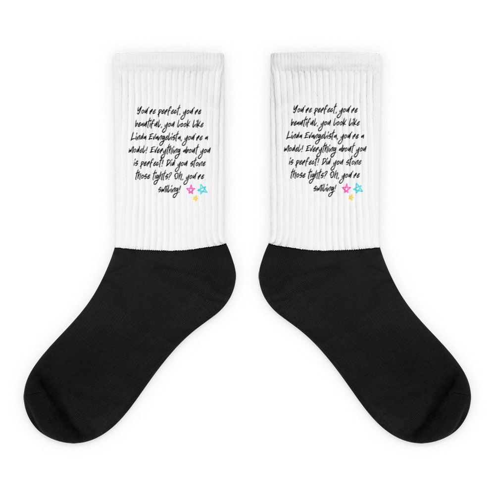 You Look Like Linda Evangelista Socks