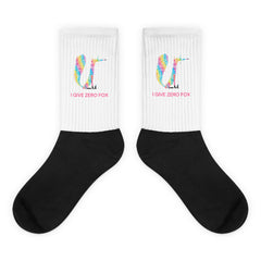 I Give Zero Fox Glitter Socks