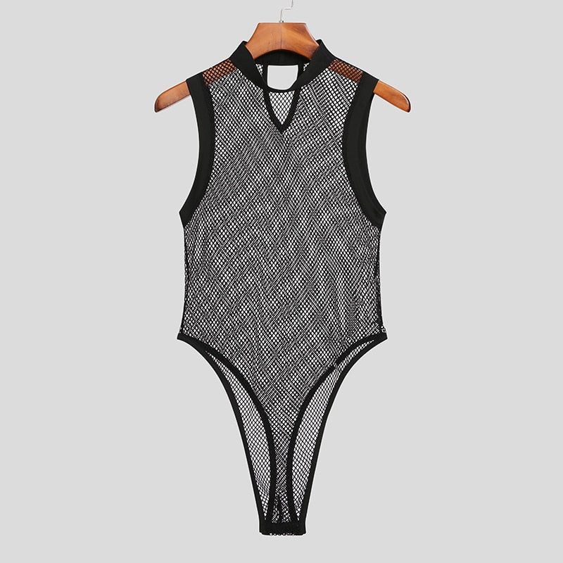 Black Mesh Bodysuit - The RainbowBoys