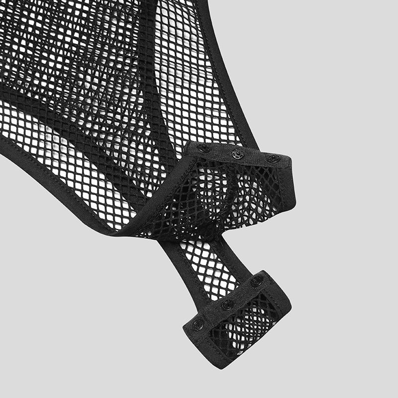 Black Mesh Bodysuit - The RainbowBoys