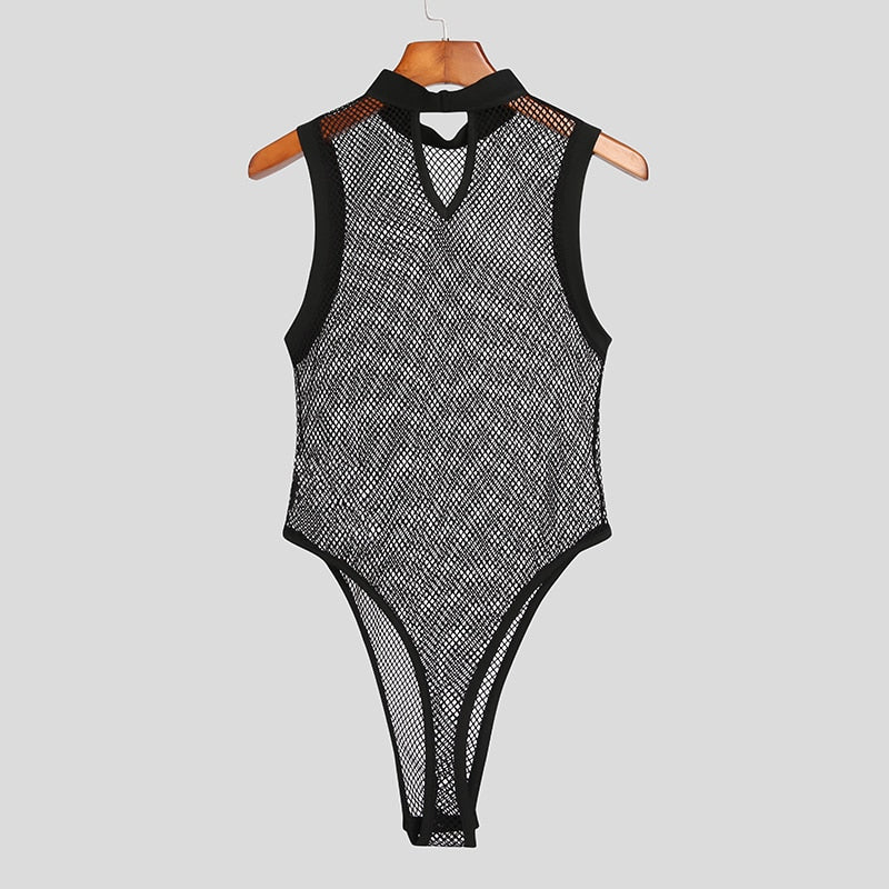 Black Mesh Bodysuit - The RainbowBoys
