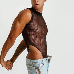 Black Mesh Bodysuit - The RainbowBoys