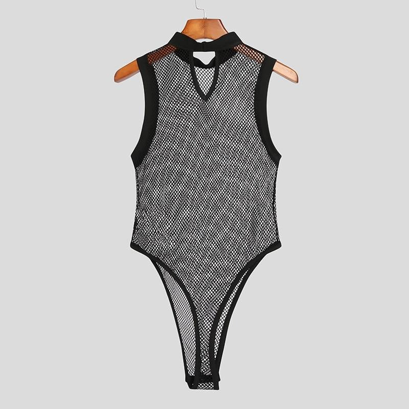 Black Mesh Bodysuit - The RainbowBoys