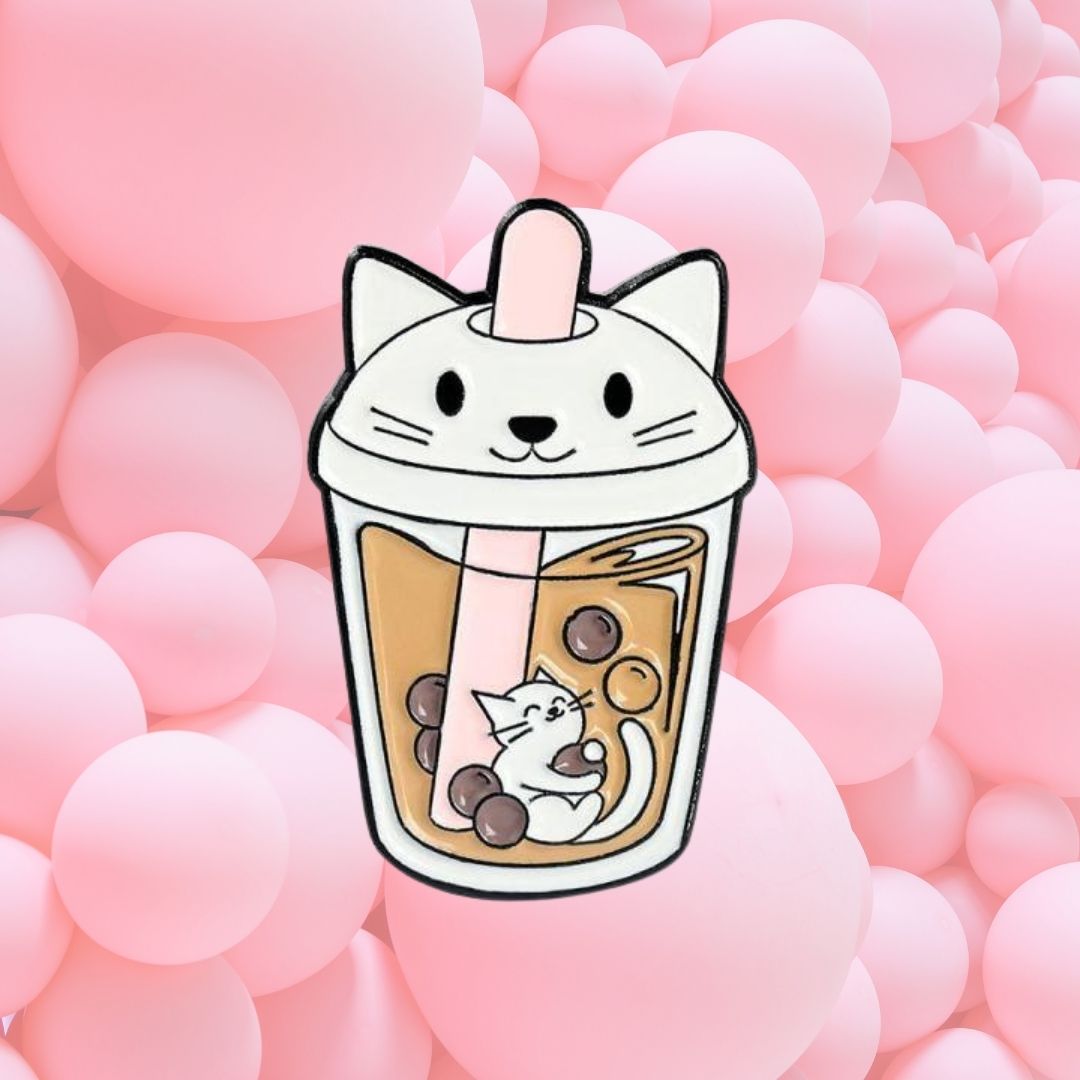 Milk Tea Enamel Pin