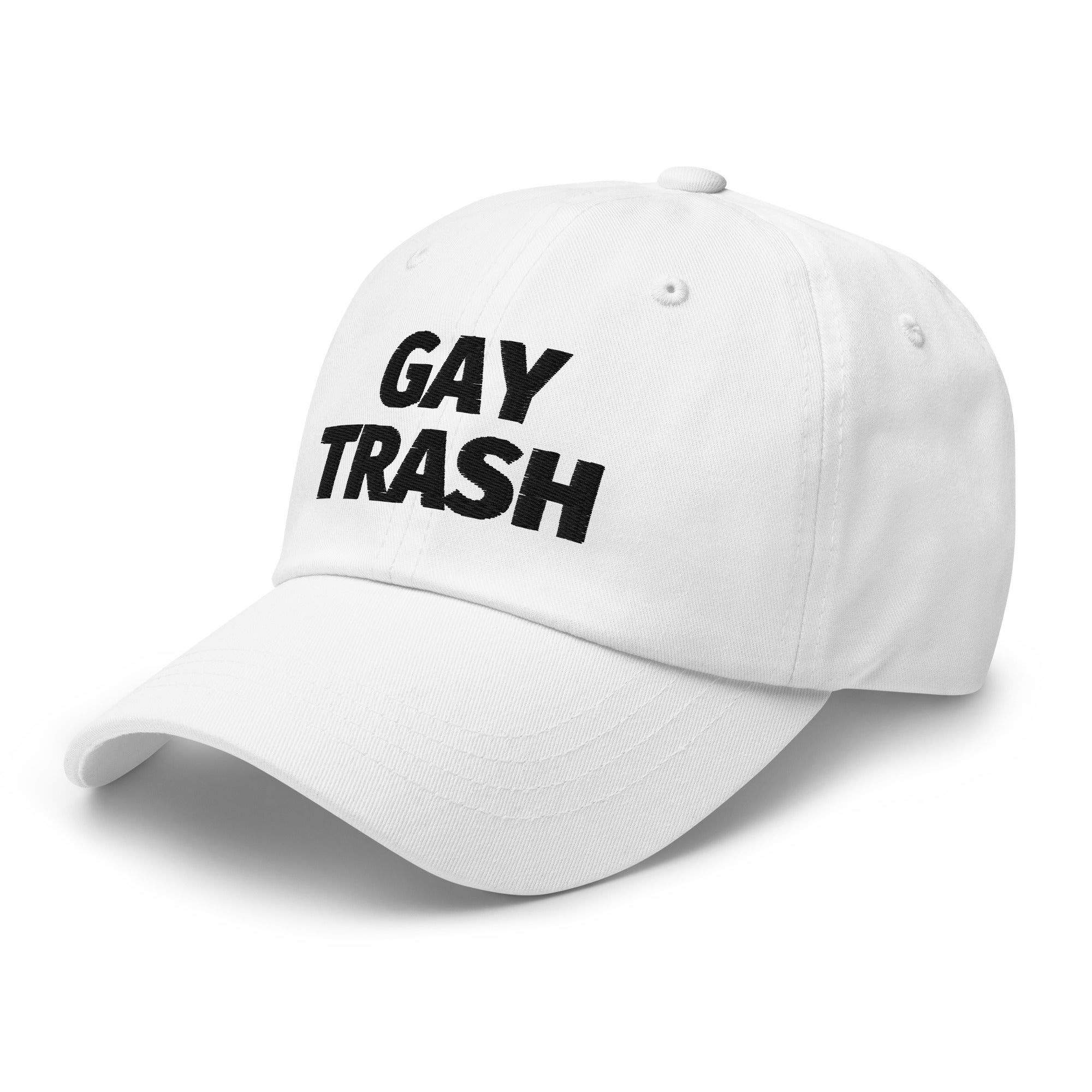 Gay Trash (Black Text) Cap