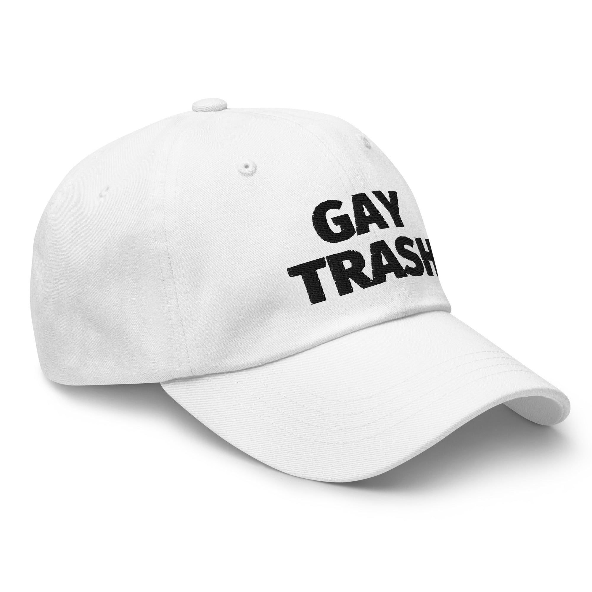 Gay Trash (Black Text) Cap