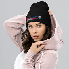 Trans Rights Are Human Rights Cuffed Beanie