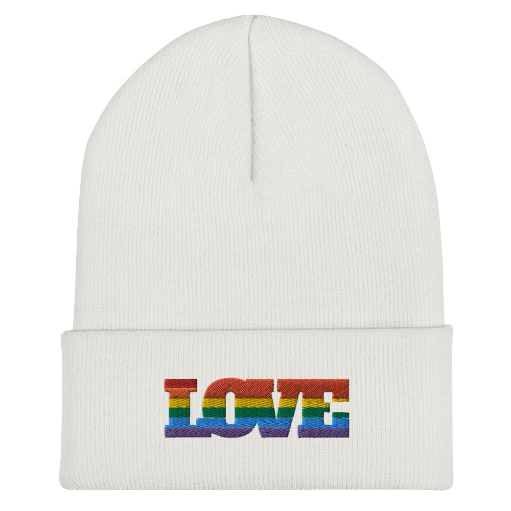 Gay Love Cuffed Beanie