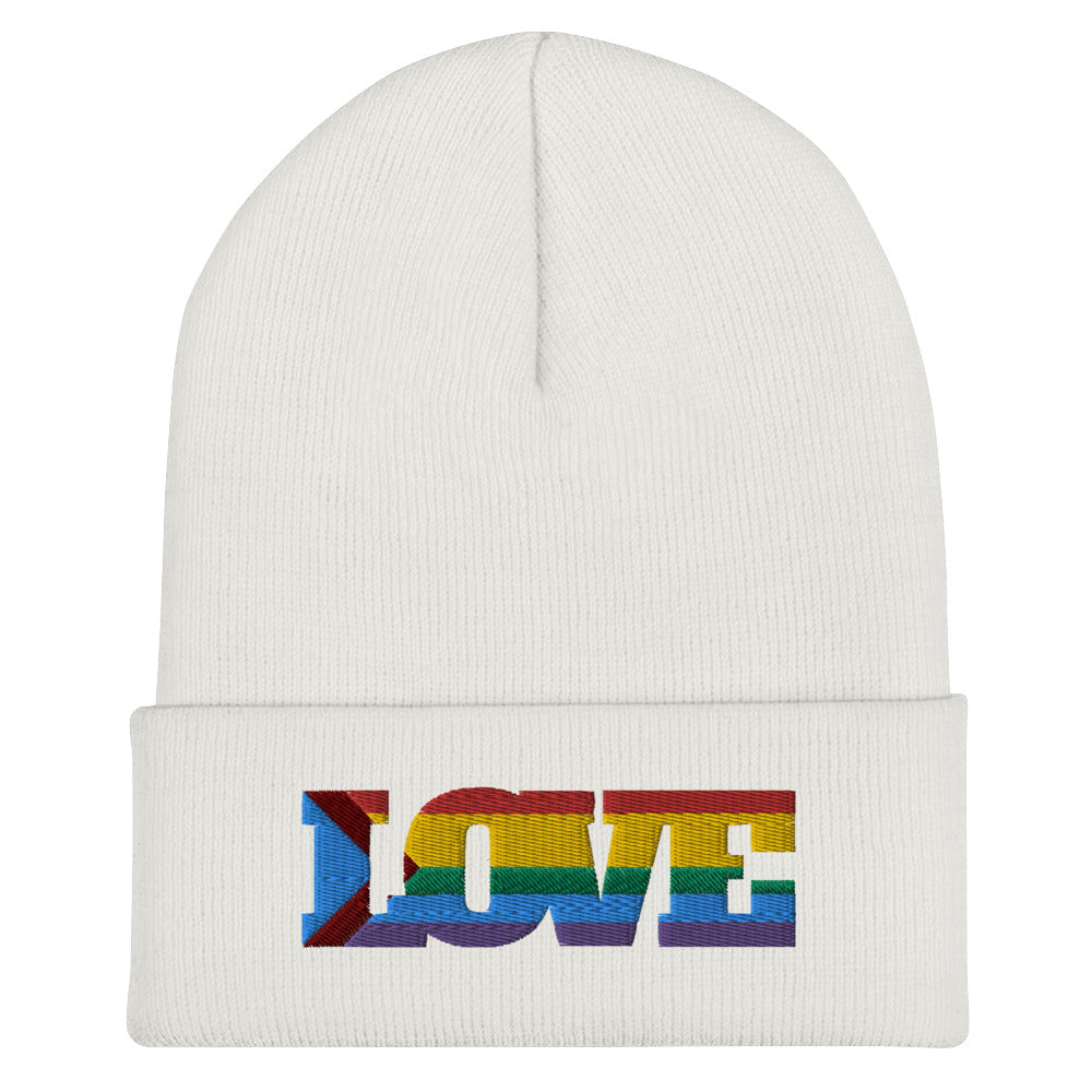 Progress LGBT Love Cuffed Beanie