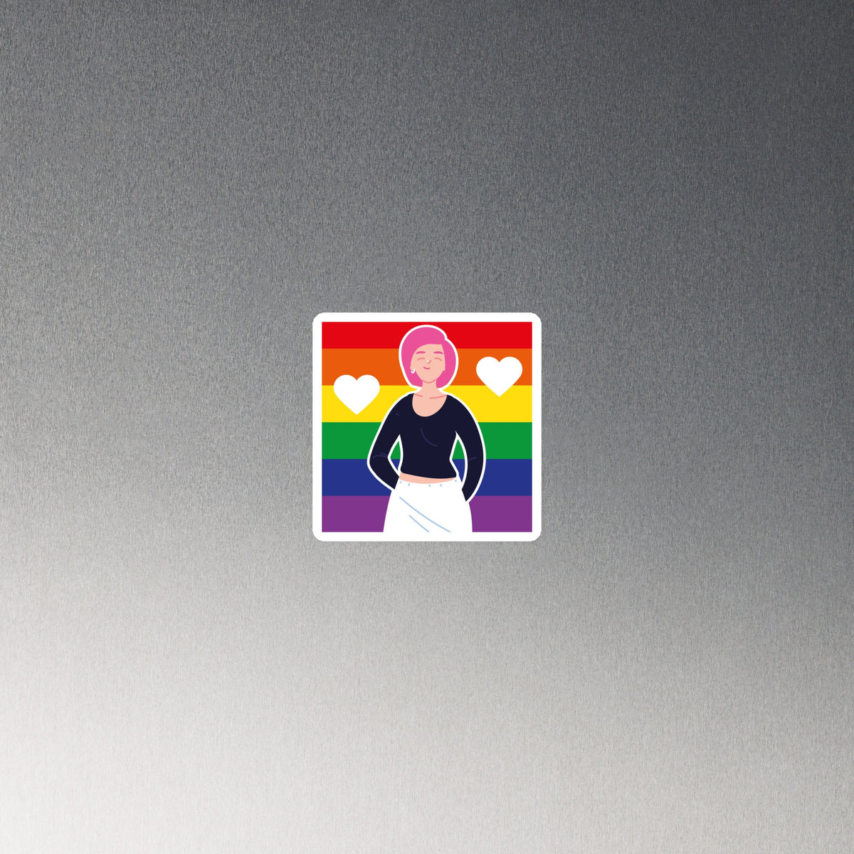 Queer Love Is Love Is Love Magnet