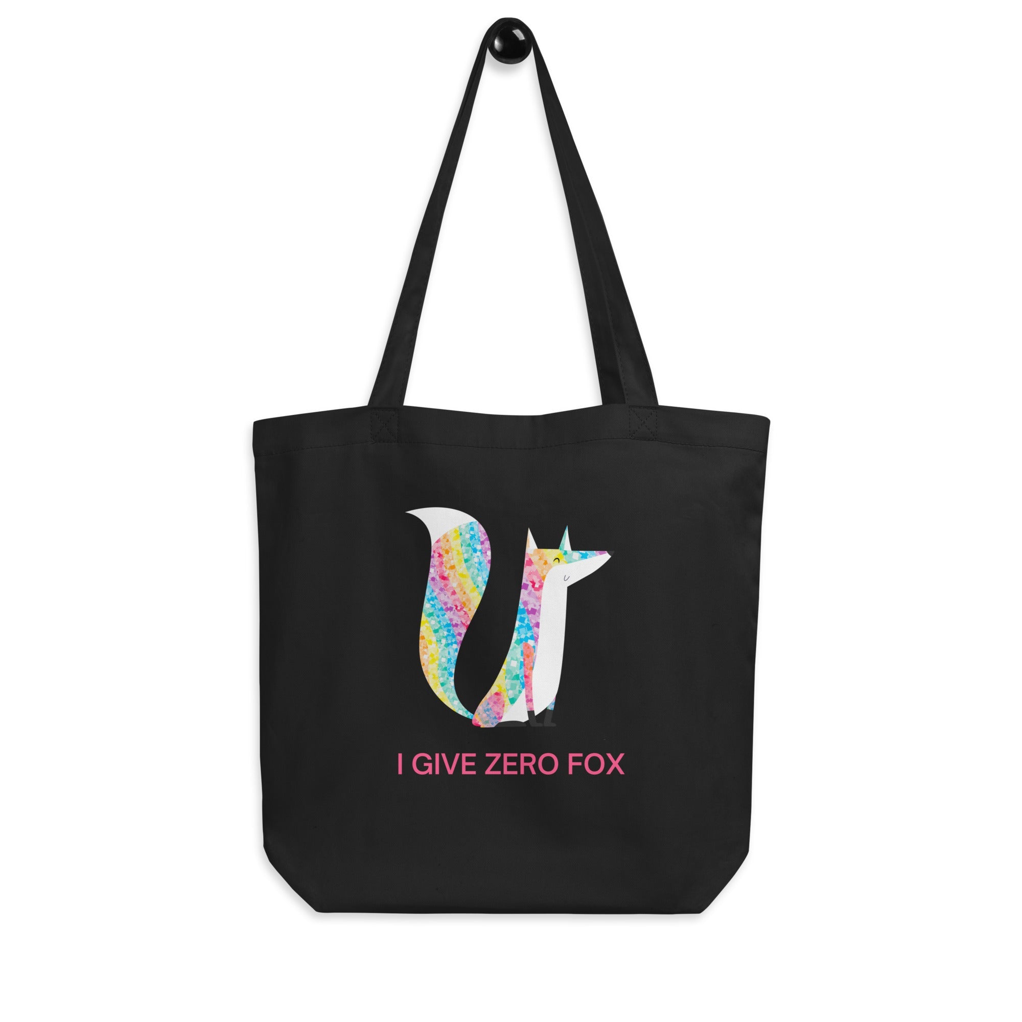 I Give Zero Fox Glitter Eco Tote Bag