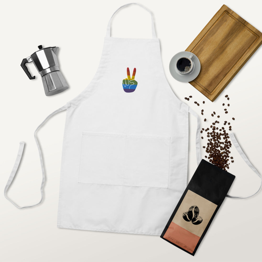 Gay Pride Embroidered Apron