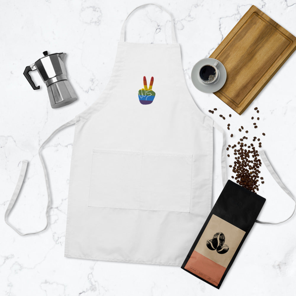 Gay Pride Embroidered Apron