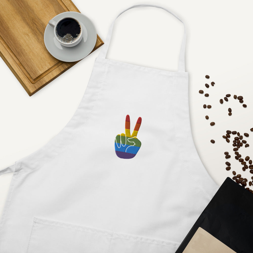 Gay Pride Embroidered Apron