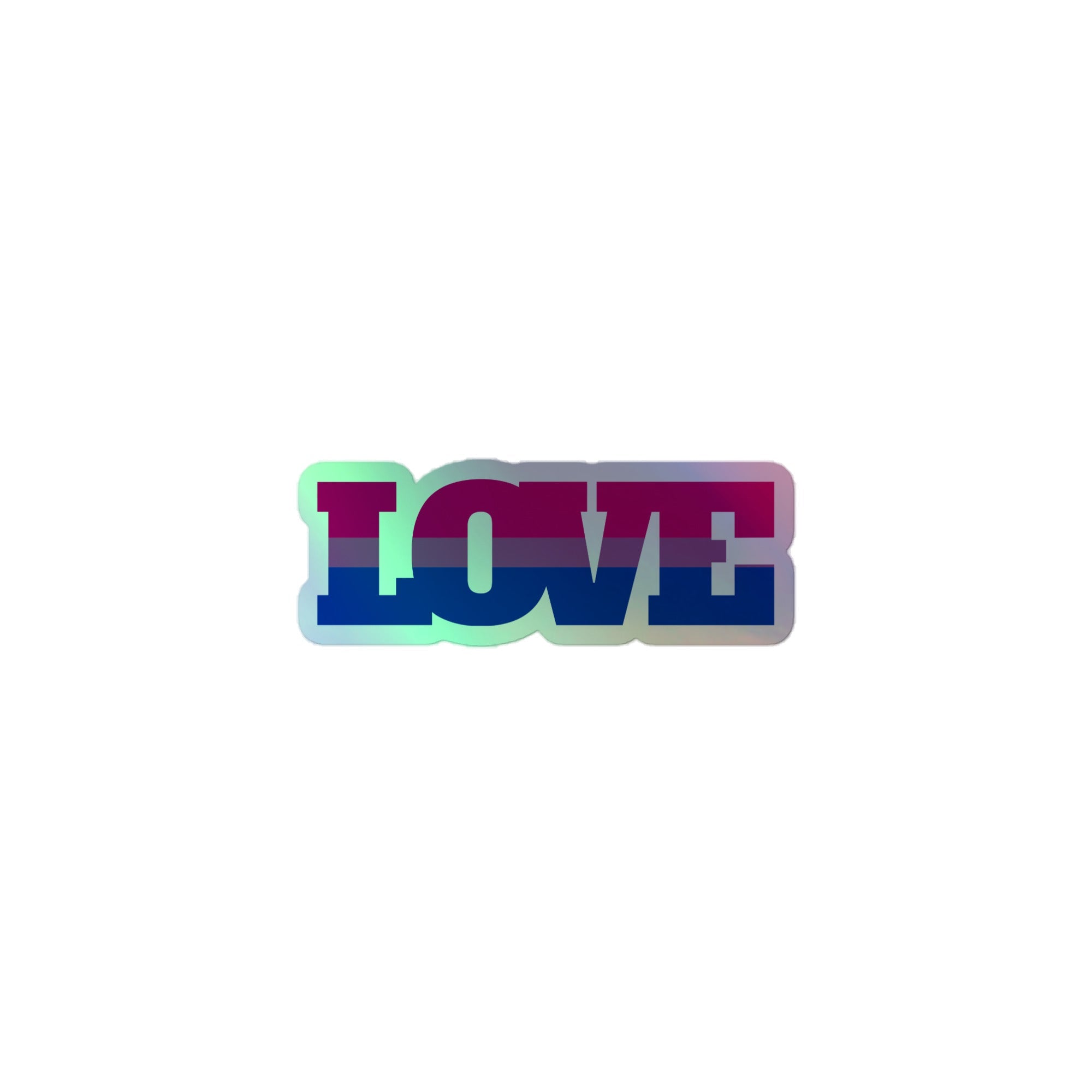 Bisexual Love Holographic Stickers