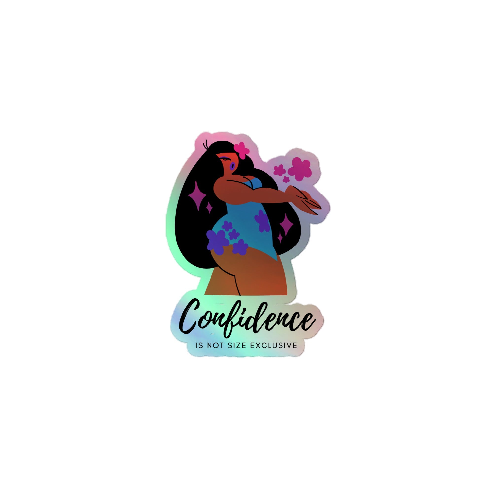 Body Confidence Holographic Stickers