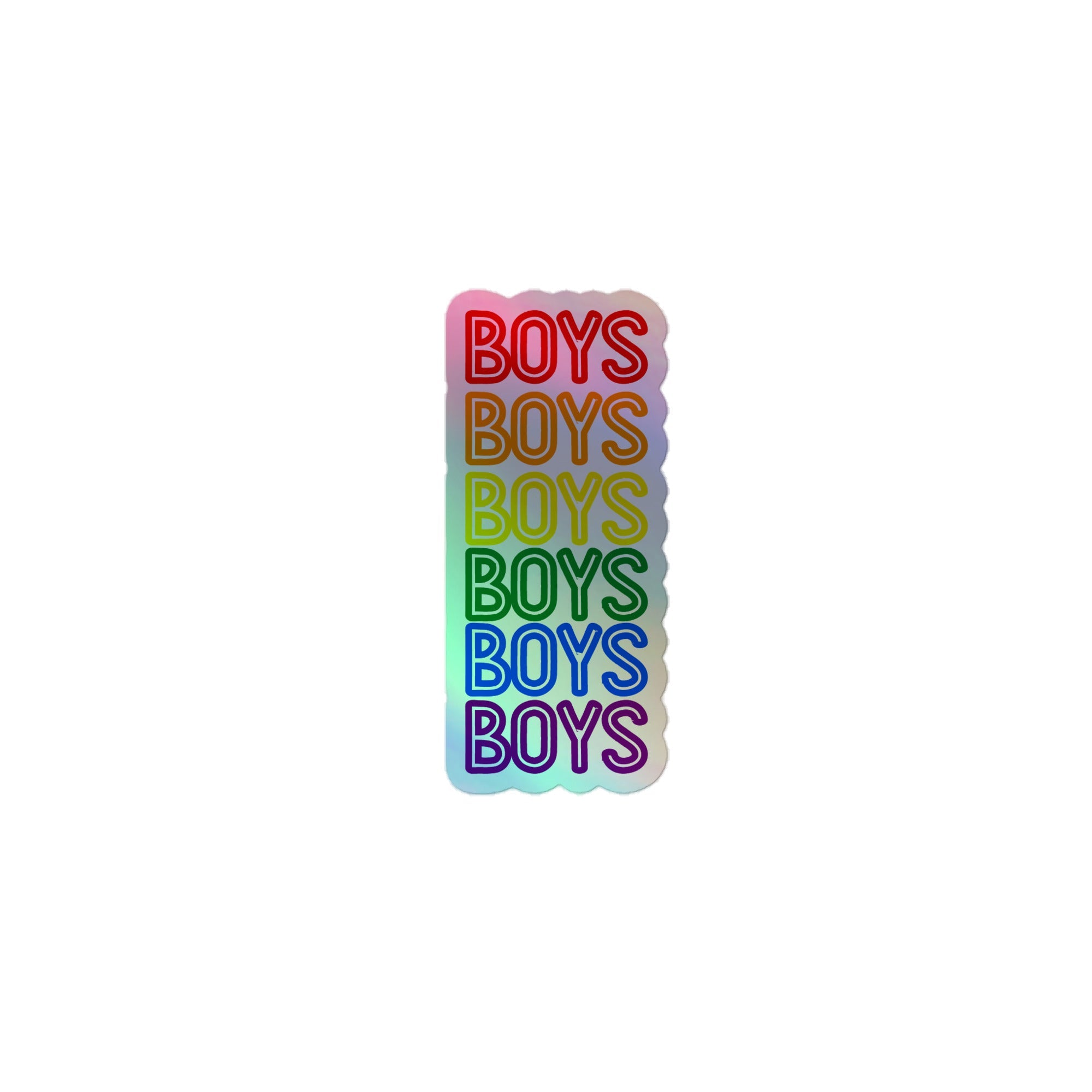Boys Boys Boys Holographic Stickers