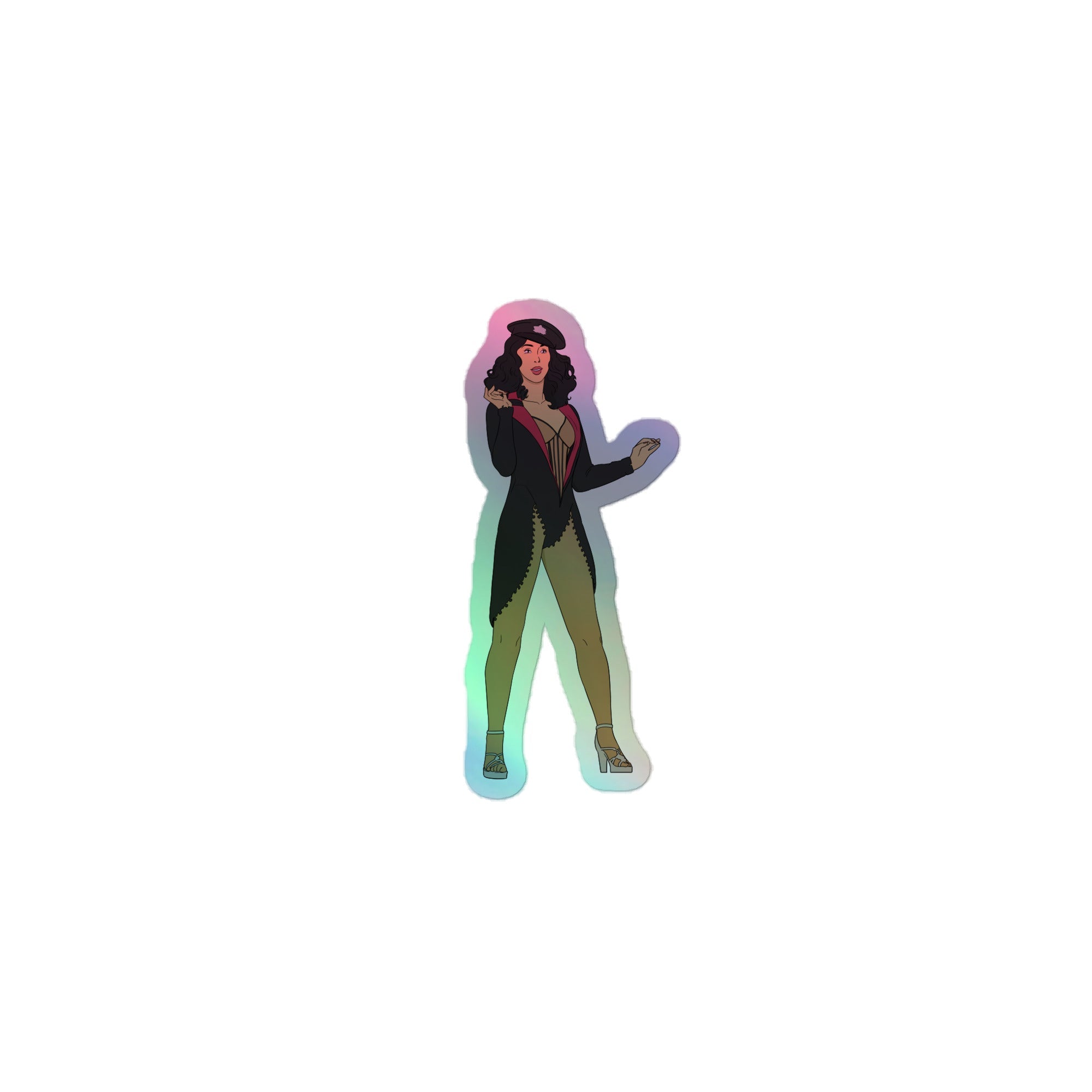 Cher Burlesque Holographic Stickers