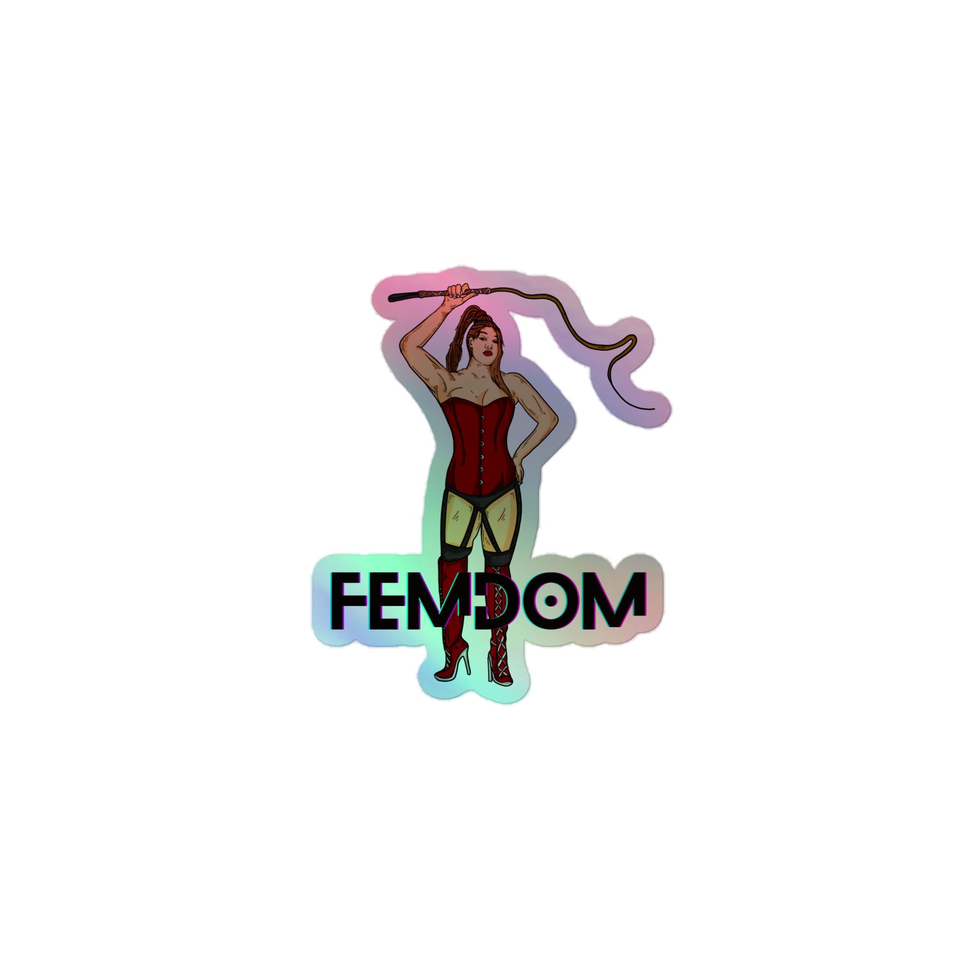 Femdom Holographic Stickers