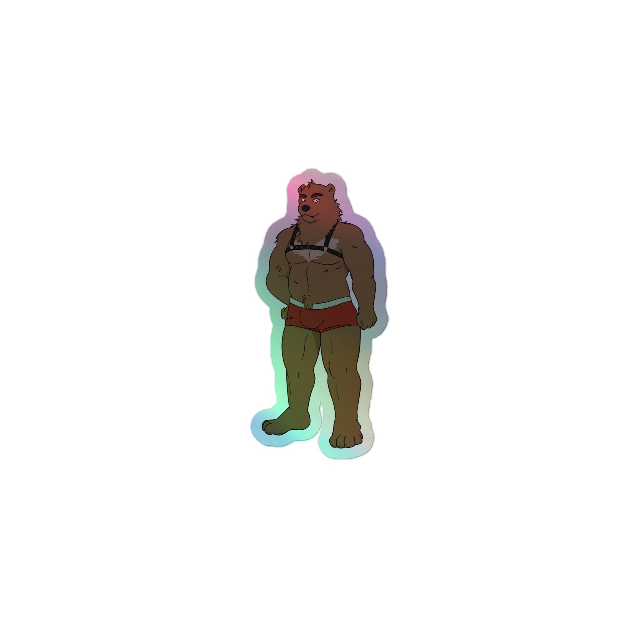 Gay Bear Holographic Stickers