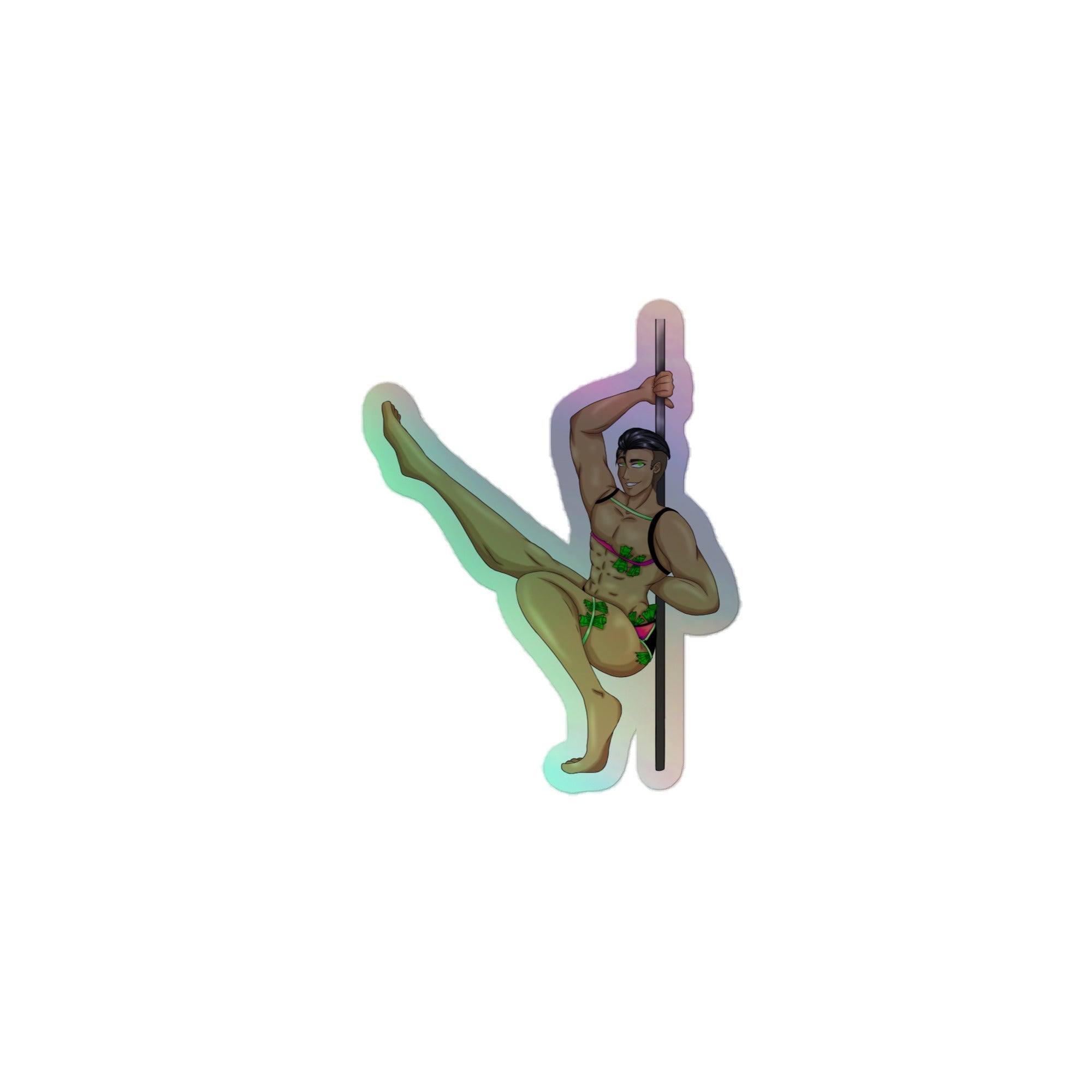 Gay Gogo Dancer Holographic Stickers
