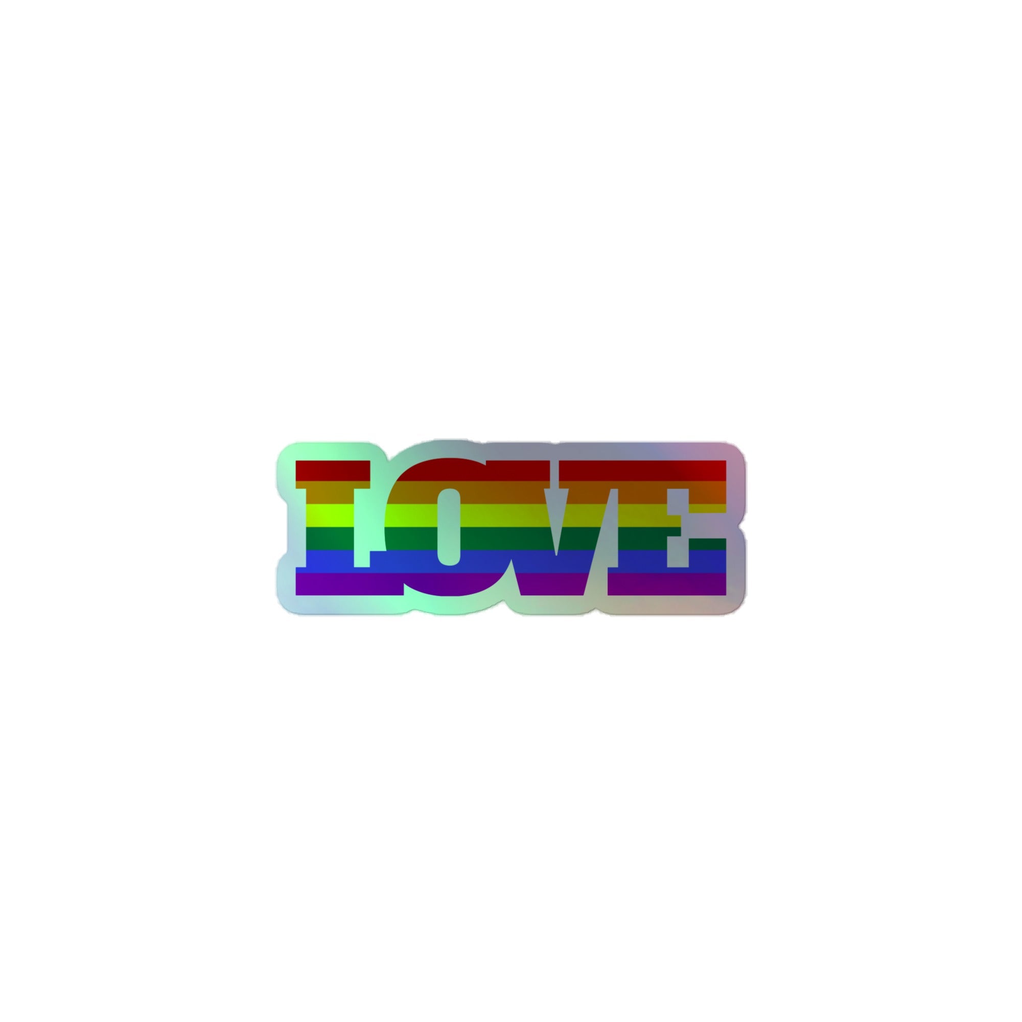 Gay Love Holographic Stickers
